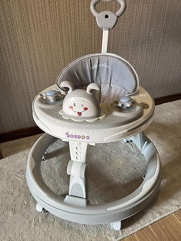 хадунок бу: Детские ходунки BOBDOG (Baby Walker), серые - Круглая устойчивaя база — 1