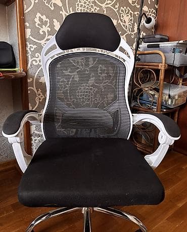 Офис шкафтары: Офис креслолор, Дөңгөлөктүү, түсү - Кара — 1