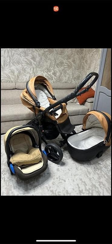 Коляска, Другой бренд, цвет - Коричневый, Б/у