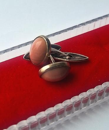 запонка: 1) Серебрянные запонки 875 проба с горным хрусталем. 2)Серебряные — 8