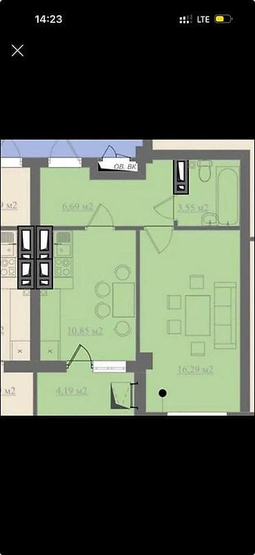 platinum park: 1 комната, 42 м², Элитка, 6 этаж, Евроремонт — 9