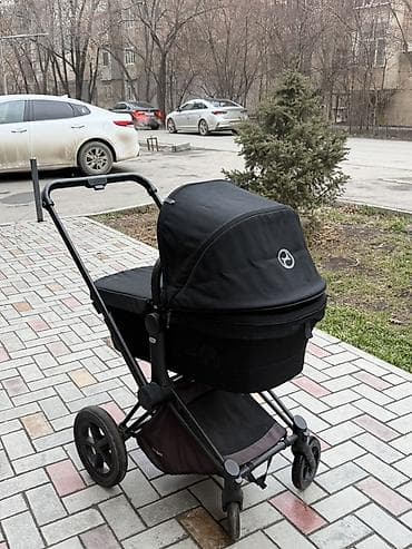 детский селкинчек: Коляска, цвет - Черный, Б/у — 4