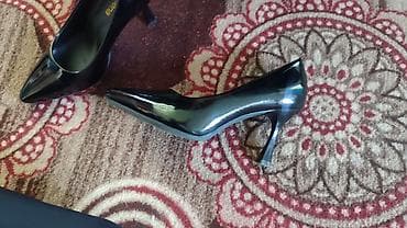 вечерние замшевые туфли: Туфли-лодочки Miss Milena - Цвет: черный, глянцевый (лаковый эффект) — 2