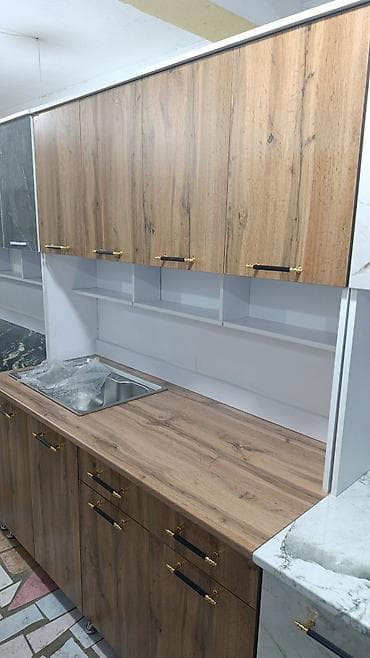Мебельные гарнитуры: Кухонные гарнитуры с фасадами под камень - Комплект включает нижние — 6