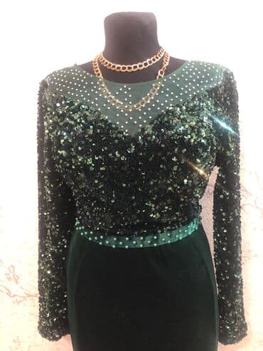 прокат карнавальных костюмов в бишкеке бишкек: Вечернее платье, Длинная модель, С рукавами, Стразы, XS, S, M — 21