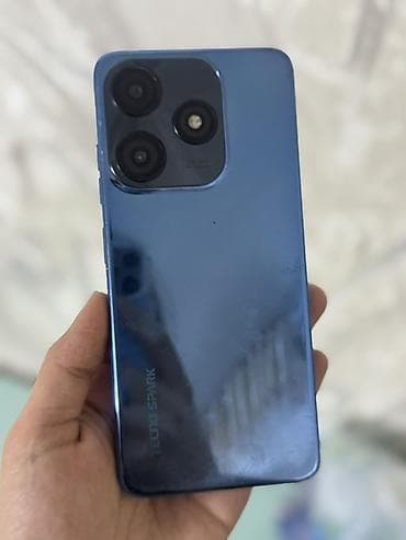 микрофон для прослушки: Tecno Spark, Б/у, цвет - Синий, 2 SIM — 2