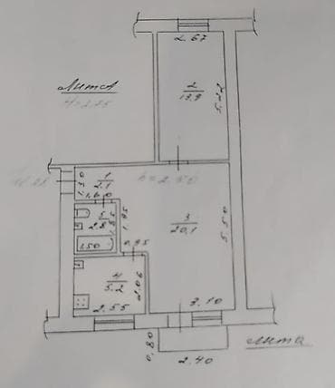 хрущёвки: 2 комнаты, 42 м², Хрущевка, 3 этаж, Старый ремонт — 3