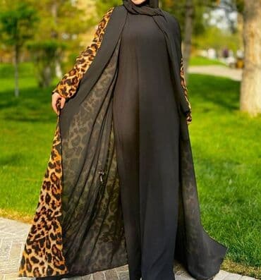 одежды для новорожденных: Повседневное платье, Лето, Длинная модель, Шифон, Оверсайз, 5XL — 2