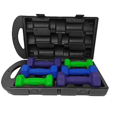 модельные чехлы: Набор гантелей в чемодане 10кг - Комплект из 3 пар гантелей разного — 1