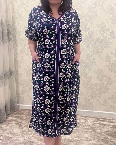 домашние халаты больших размеров: Халат, Хлопок, Турция, XS, S, M — 6