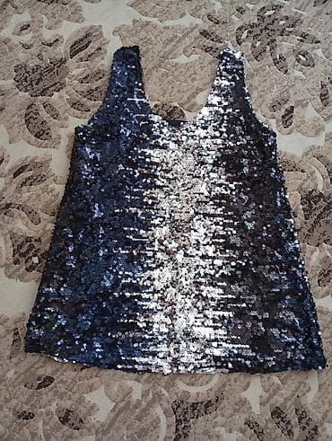 slim patch: Топ Esmara by Heidi Klum с пайетками, Zara,топ с паетками - Модель — 4