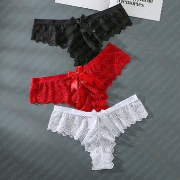 мерс трусы: Трусики, Стринги, С кружевом, Гипюр, Китай — 3
