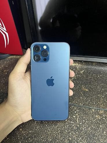 iphone 12 pro ош: IPhone 12 Pro Max, Б/у, 256 ГБ, Pacific Blue, 81 % — 2
