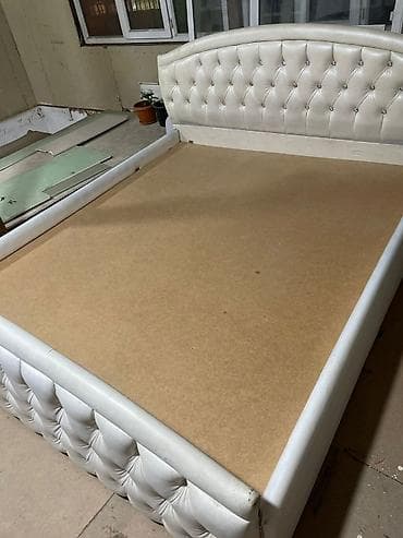 сетка кровать: Двуспальная кровать, Б/у, Каркас без матраса, длина - 190 см — 4