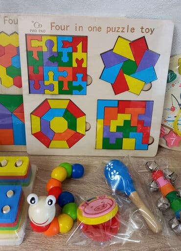 детская педальная машина: Развивающие игрушки 9️⃣ в 1️⃣⚡️⚡️⚡️ Материал: дерево 1 фото 7 в 1 — 6