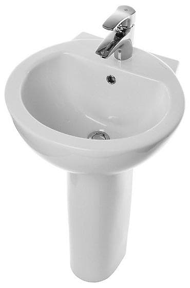 Раковина для ванной, Особенности: Глянцевое, Круглая форма, Материал: Керамика