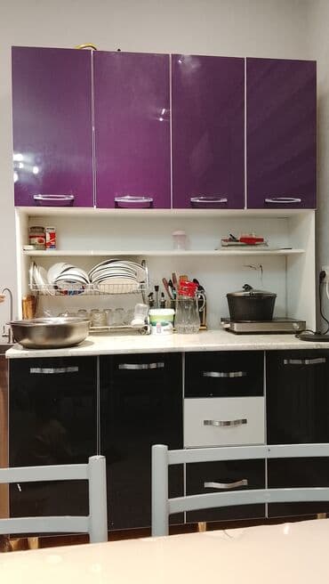 раковины тумбы: Кухонный гарнитур, Б/у, цвет - Фиолетовый, Самовывоз — 2