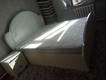 Эмерек гарнитурлары: Уктоочу бөлмө гарнитуру, Колдонулган, Комод, Эки кишилик керебет, Шкаф, Белоруссия, Өзү алып кетүү, түсү - Саргыч боз — 5