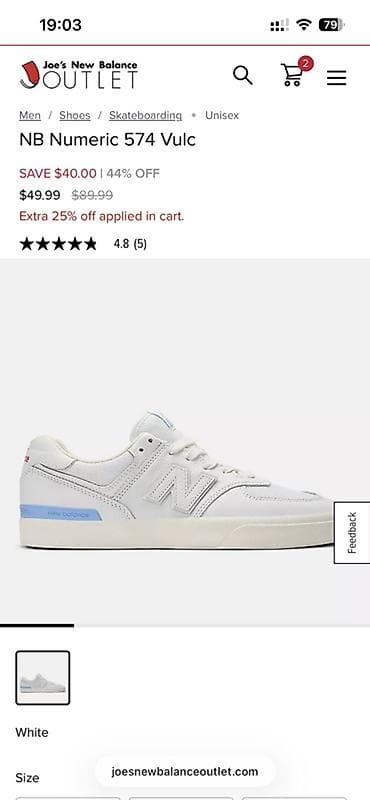 nike react: Кроссовки, 39.5, New Balance, Новый, цвет - Белый — 1