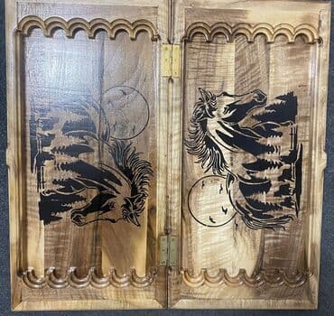 настольный игры: Нарды -Шахматы ручной работы ! Размеры разные 60/70 см фишки фигурки — 4