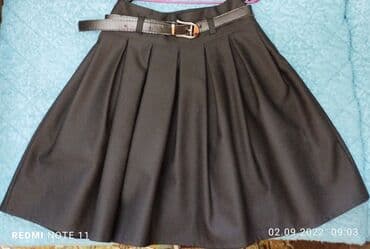 школьный фартук на прокат: Школьная форма, цвет - Черный, Б/у — 1