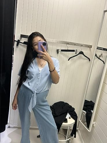 s это какой размер мужской одежды: Летний женский комплект из легкой джинсовой ткани — 1