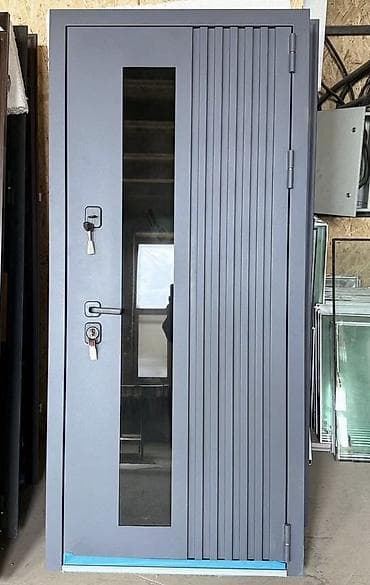 сейф для оружия размеры: Двери для домов и квартир, Металлическая, Двухстворчатая, Со стеклом, цвет - Серый — 10