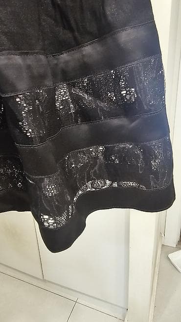 slim patch: Юбка черная с кружевом. Производство Турция. В отличном состоянии — 3