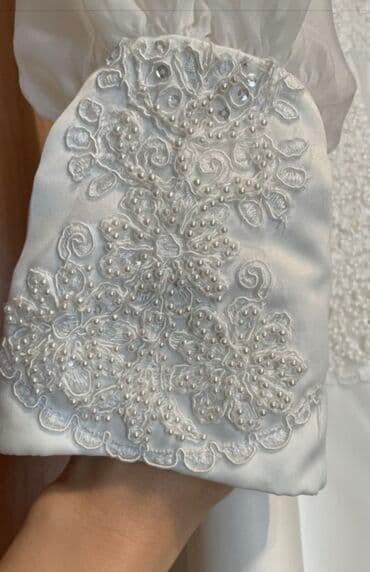 фата на девичник: Свадебное платье, S, Рукава прозрачные, Трансформер, Б/у — 4