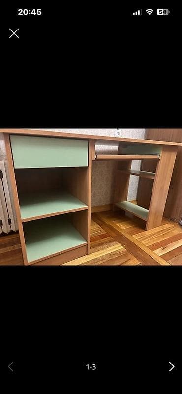 study table: Компьютерный стол, С полками — 4