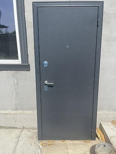 металл железо: Двери для домов и квартир, Металлическая, Одностворчатая, Правосторонняя, цвет - Серый — 1