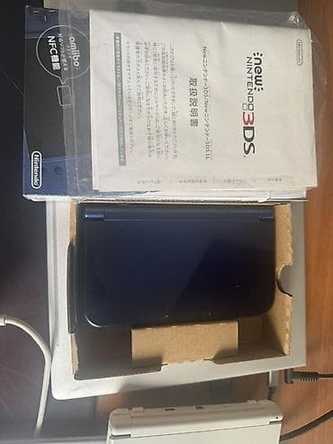 Портативные консоли: New Nintendo 3DS LL (XL) синяя, полный комплект (коробка, бумажки — 3