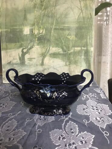 ваза конфетница: Ваза конфетница, 10 на 20 см. кобальт, состояние отличное 850 сом — 4