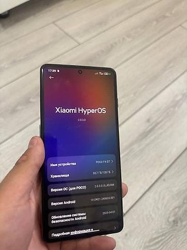 Apple iPhone: Poco F4 GT, Б/у, 128 ГБ, цвет - Черный, 2 SIM — 1