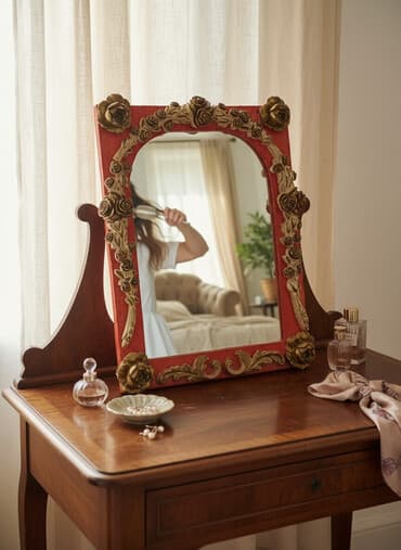 зеркало домой: Продаю зеркало ручная работа в хорошем состоянии ширина 41см длина — 3