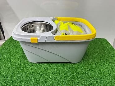 Хозтовары: Ведро с отжимом для швабры (spin-mop), двухсекционное. - Корпус из — 1