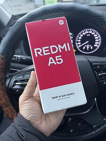стойка для микрофона: Redmi, Redmi A5, Б/у, 128 ГБ, цвет - Голубой, 2 SIM — 1