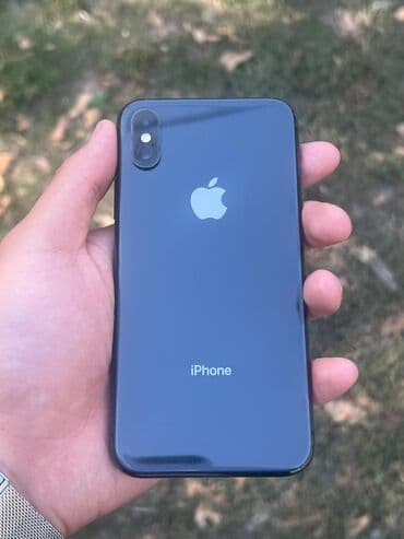 айфон чысы: IPhone Xs, Колдонулган, 64 ГБ, Jet Black, Кабель, Каптама, 84 % — 1