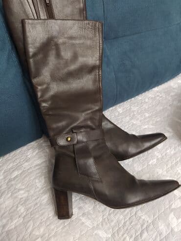 женские зимние сапоги из натуральной кожи и меха: Сапоги деми,кожа,в отличном состоянии почти новые, размер 38 очень — 8