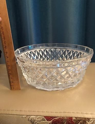 8 дюймов: Хрусталь Фрутовница Диаметр почти 20 см. Высота 8см. Сос идеальное — 5