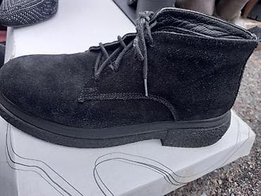 mk сумки: Продаю ботинки замшевые размер 38 цена 750 сом ботинки чёрные — 1