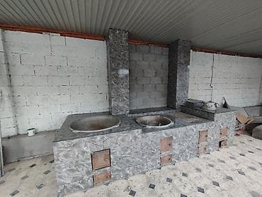 Уличный комплекс для приготовления на огне: два казана + варочная — 2
