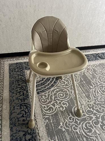 детские складные стулья: Стульчик для кормления, Другой бренд, Пластик, Другой вид, цвет - Бежевый — 1