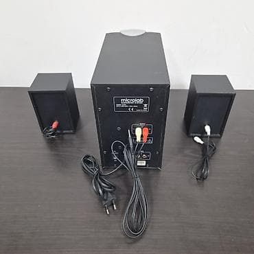 Техника и электроника: Колонки Microlab M-223 (2.1), 17вт, aux, рабочие 100%, на проверку 2 — 2
