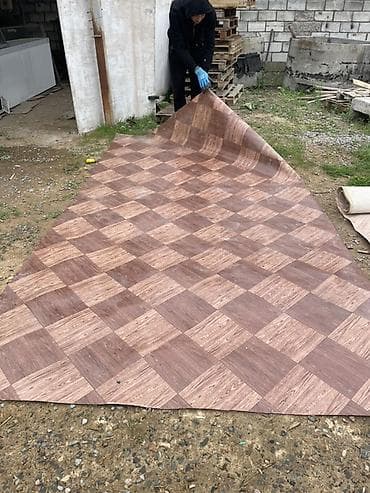 старый линолеум: Линолеум с рисунком «клетка под паркет» (двухтональная древесная — 3