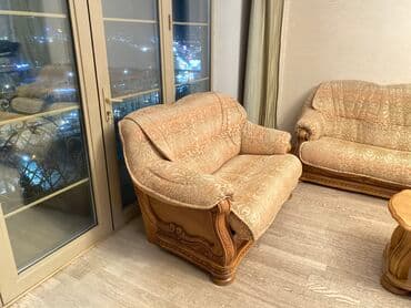 садовая мебель беларусь: Зал үчүн гарнитур, Колдонулган, Диван, Өзү алып кетүү, түсү - Саргыч боз — 5