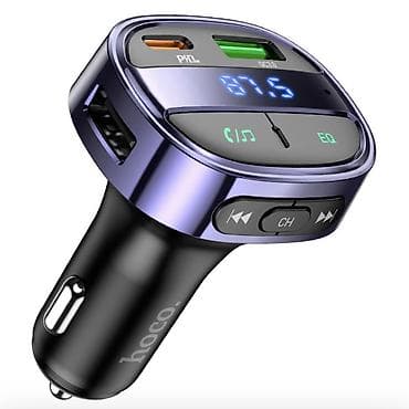 mic mini: Автомобильный Bluetooth FM-трансмиттер Hoco E70 (30W) - Подключение — 2