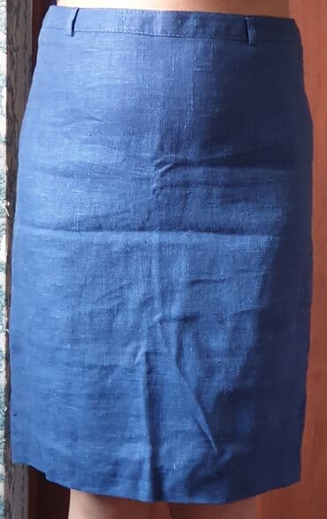 вечернее платье черно красного: Льняная юбка прямого кроя. Производство Москва бренда DressCode — 1