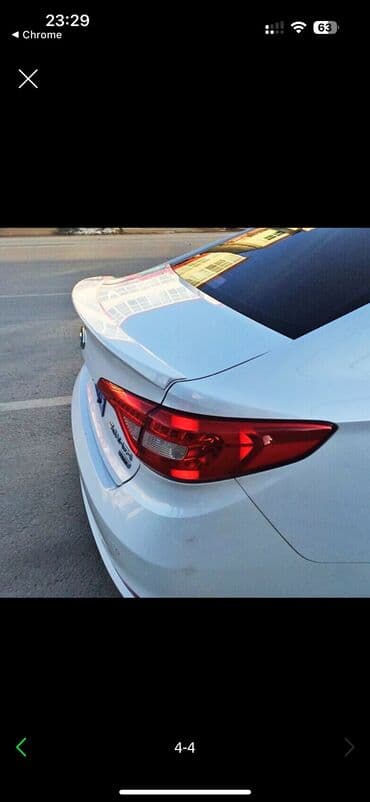 хендай соната: Спойлер huyndai sonata пластик черный белый — 3