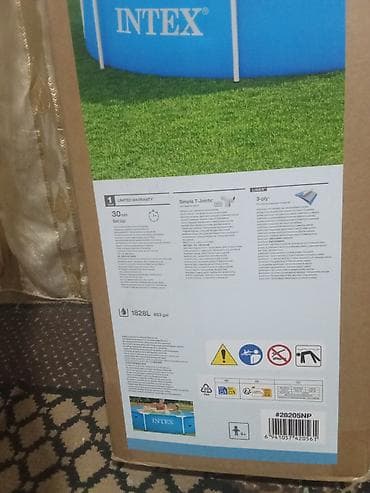 Бассейны: Бассейн каркасный Intex Metal Frame Pool 2.44 м × 51 см (8' × 20") - — 1